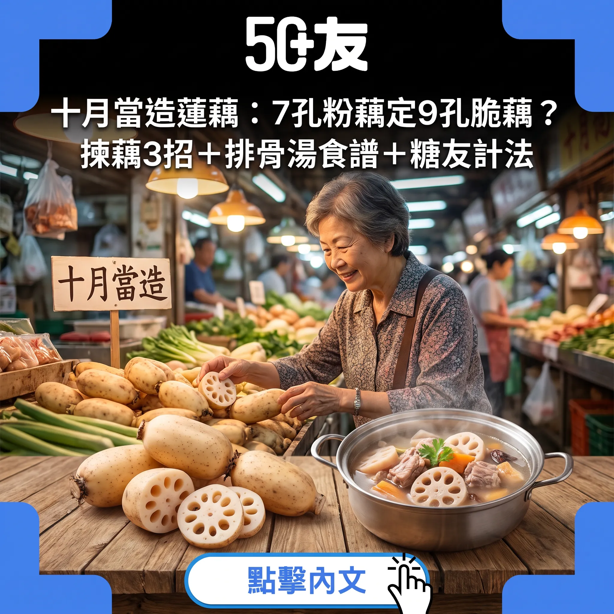 十月當造蓮藕攻略：7孔粉藕定9孔脆藕？揀藕3招＋蓮藕排骨湯食譜——糖友澱粉計法一次講清