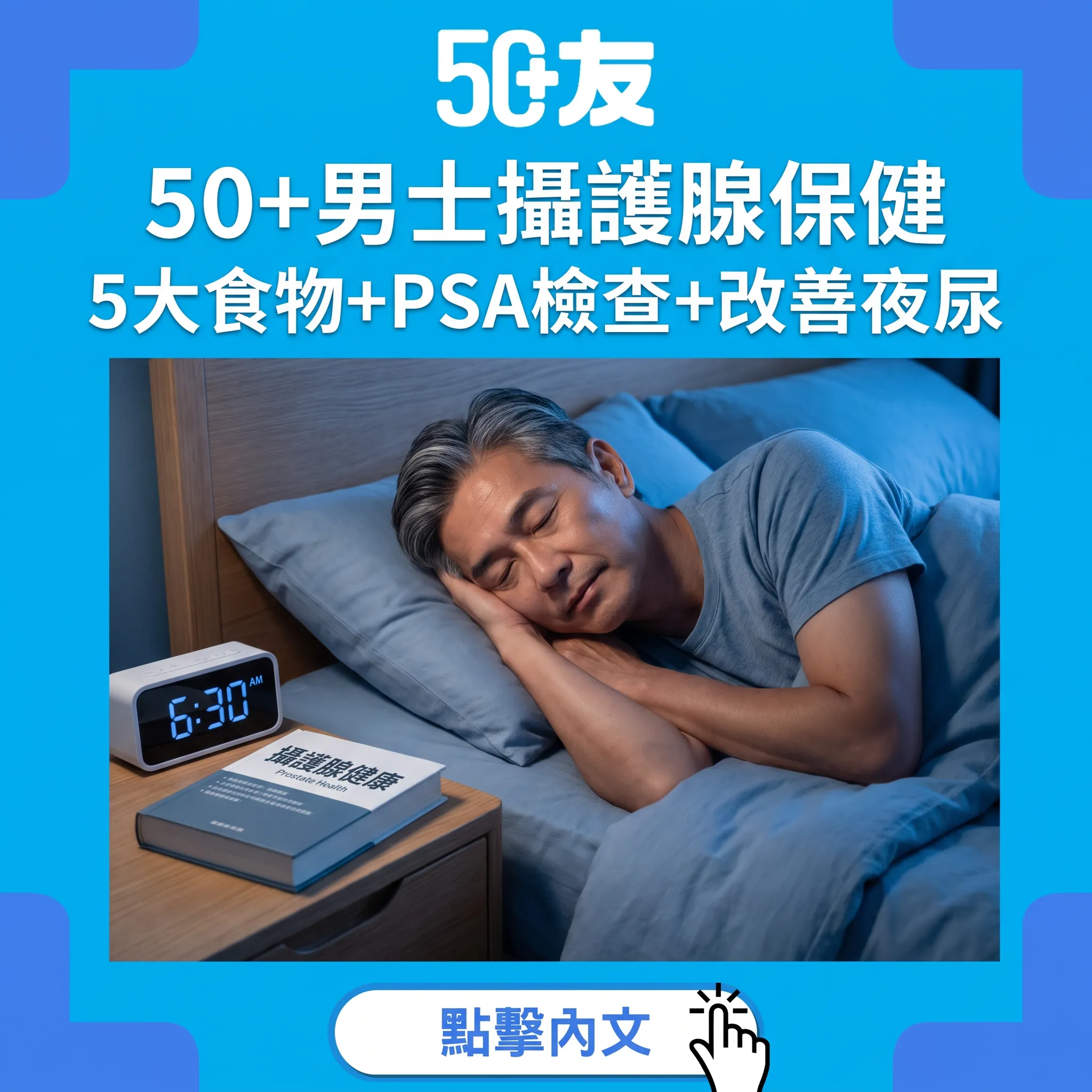 50+男士攝護腺保健完整指南：5大食物+PSA檢查+夜尿改善4招一覺瞓到天光