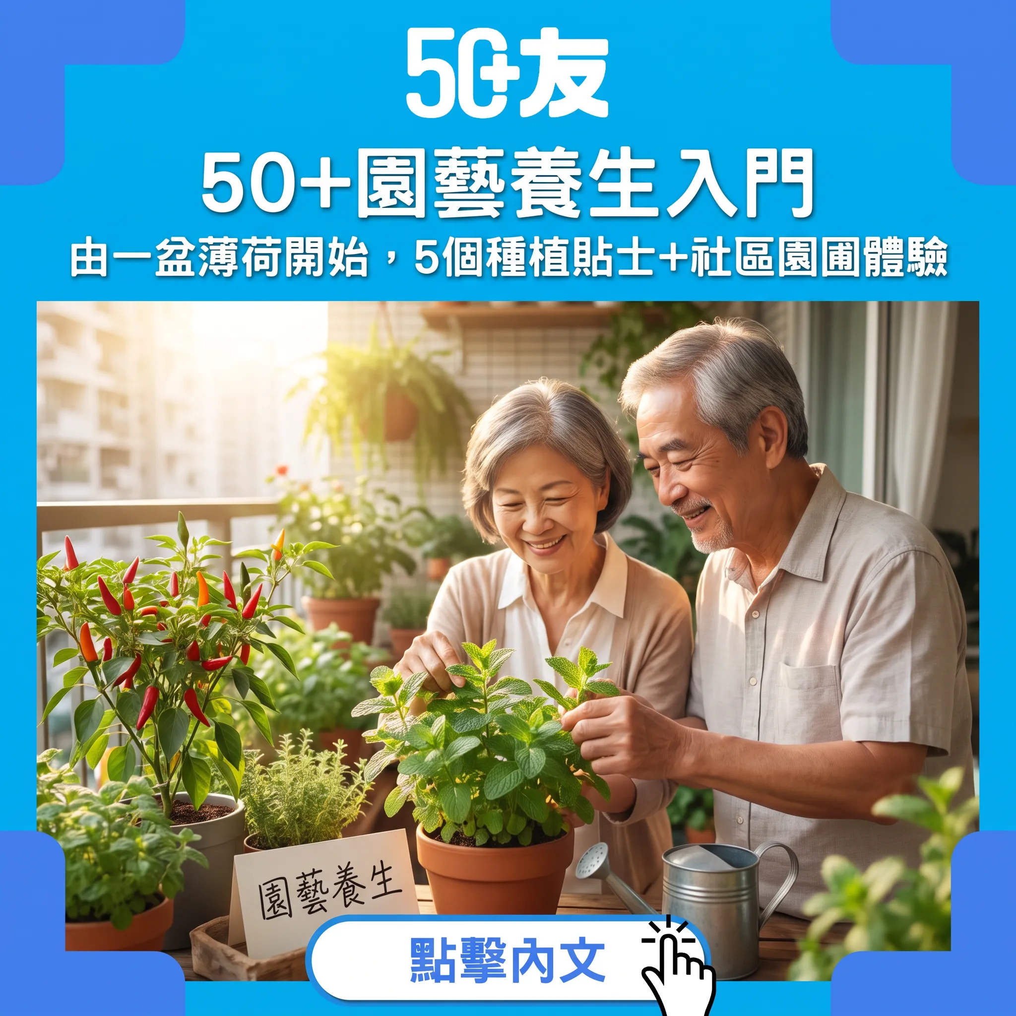 50+園藝養生入門：由一盆薄荷開始嘅綠色生活