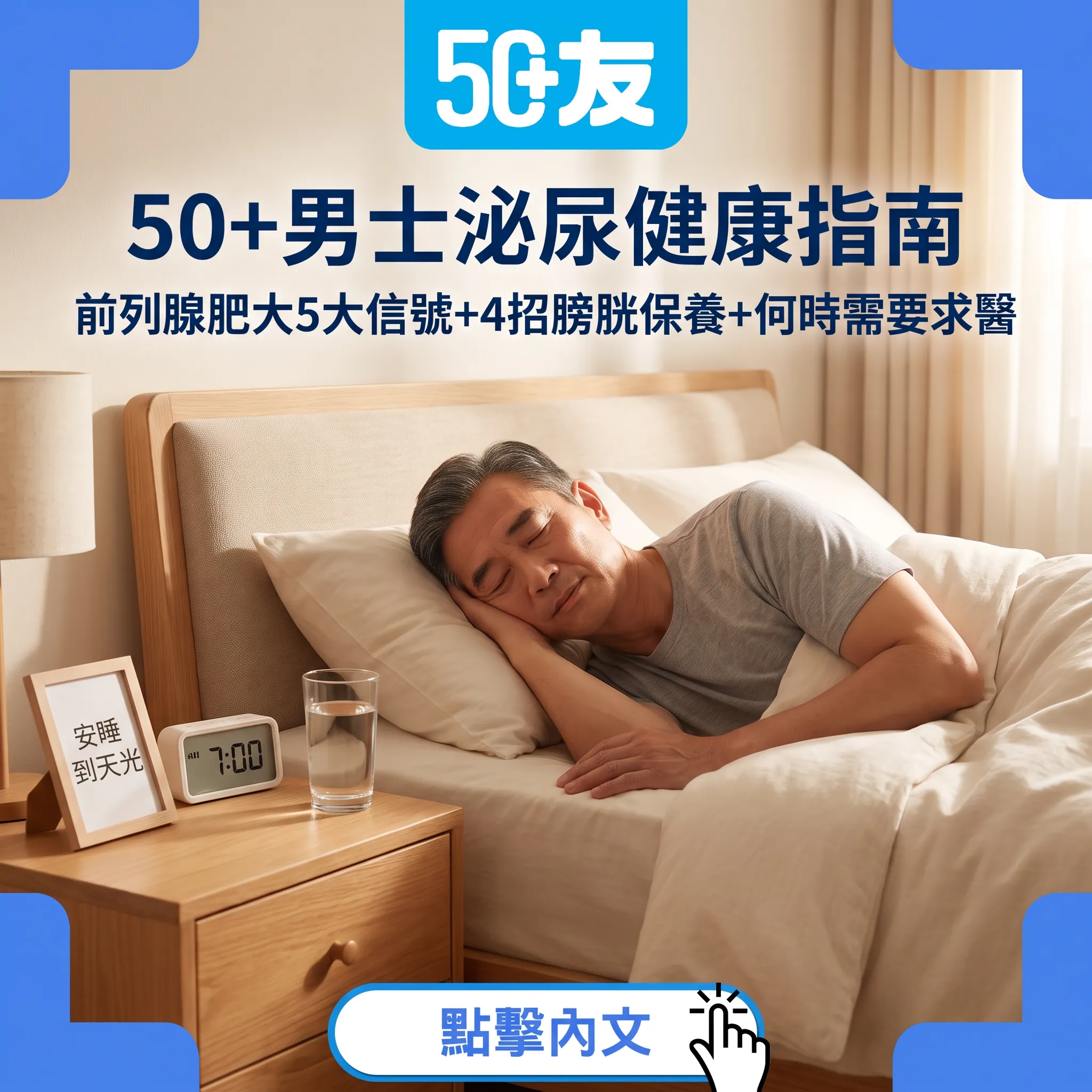 50+男士泌尿健康指南｜前列腺肥大5大信號+4招膀胱保養+何時需要求醫