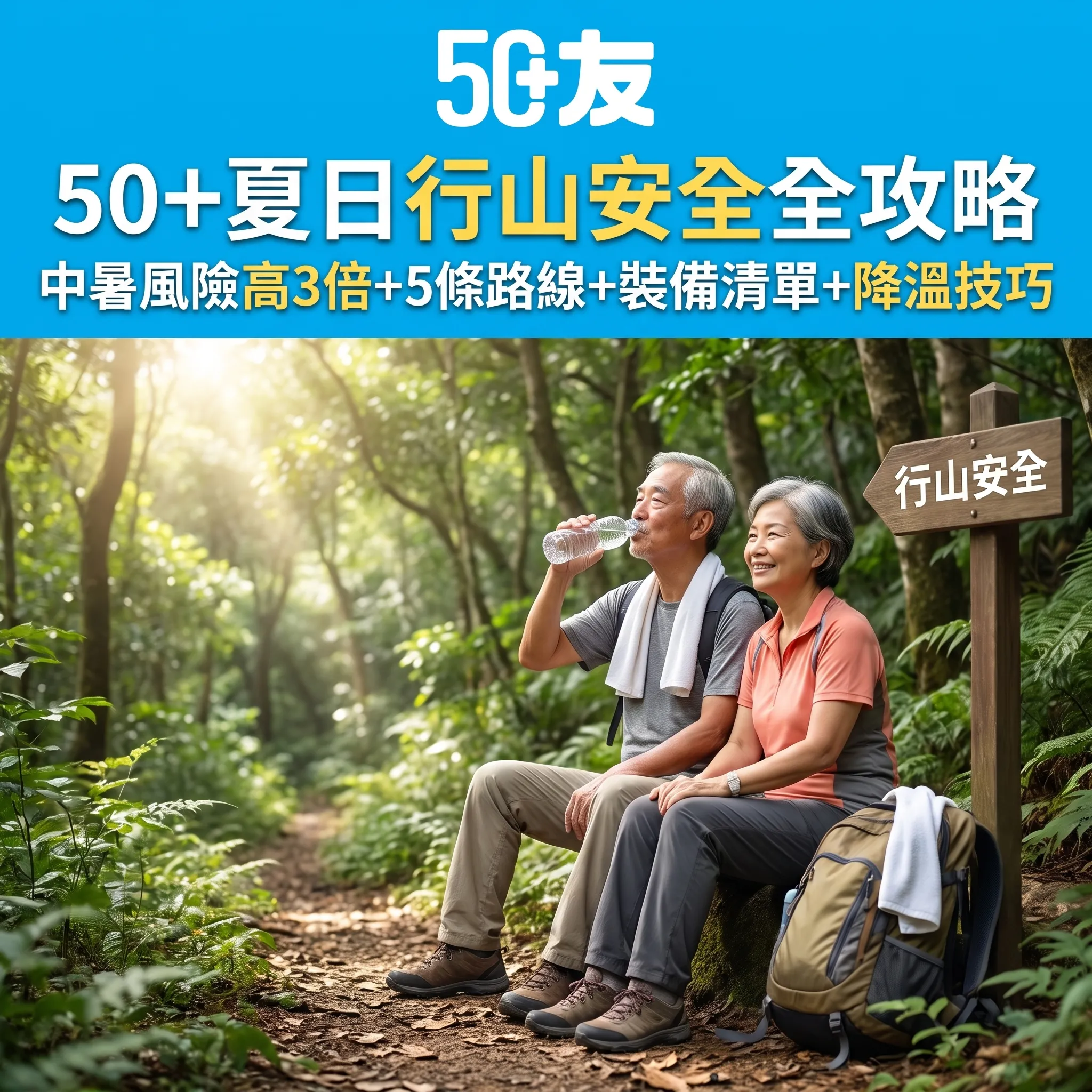 50+夏日行山安全全攻略｜中暑風險高3倍+5條路線+裝備清單+中暑3階段處理