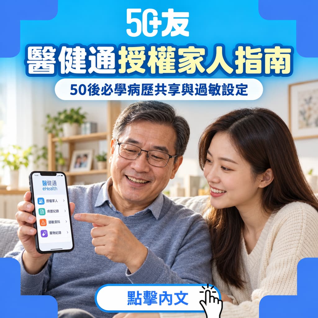 醫健通家人授權設定教學：50後必學電子健康紀錄共享與藥物過敏管理