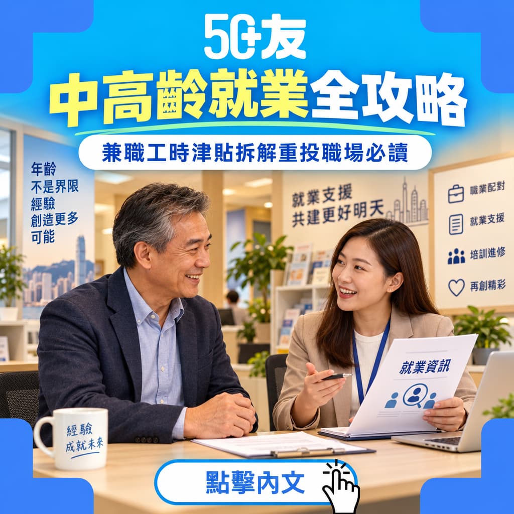 中高齡就業計劃退休重投職場全攻略！兼職工時與津貼須知