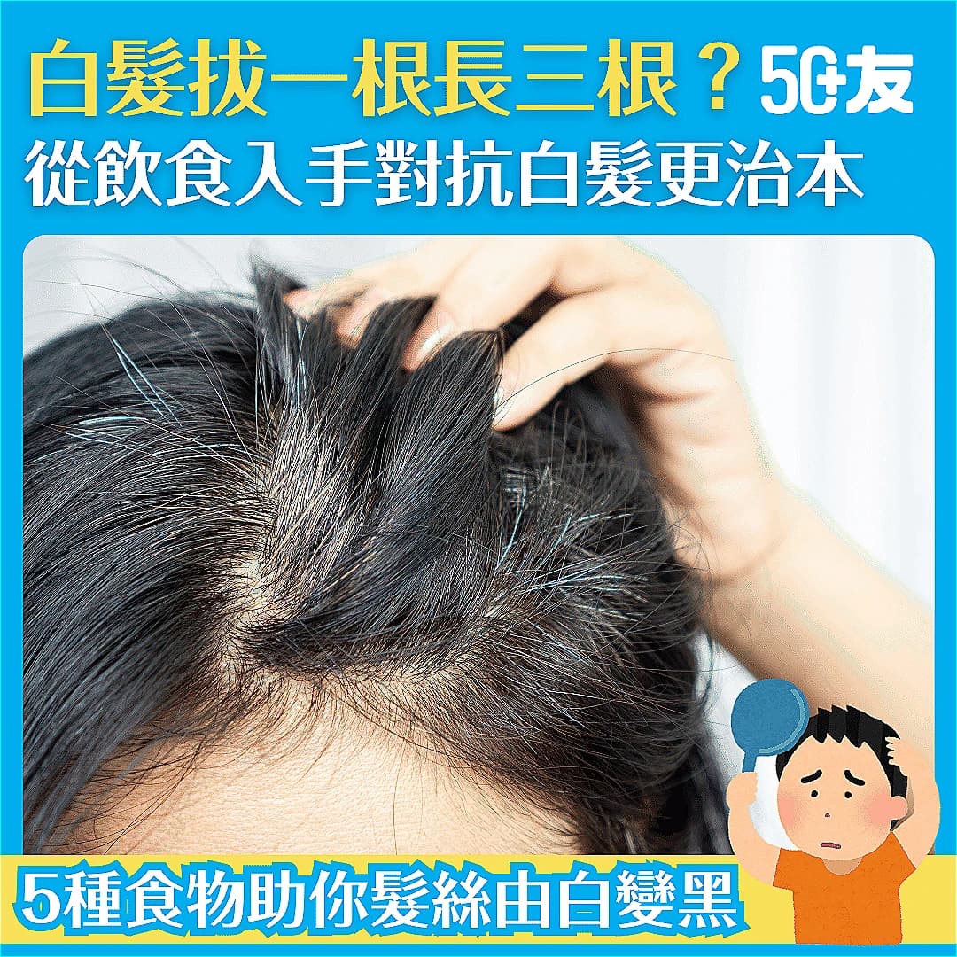 【白頭髮愈來愈多】5 大食物幫你吃出烏黑亮麗秀髮！