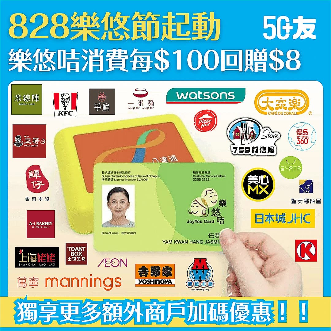 【樂悠咭最新優惠】828樂悠節起動！消費$100回贈$8！37個商戶加碼優惠一覽！