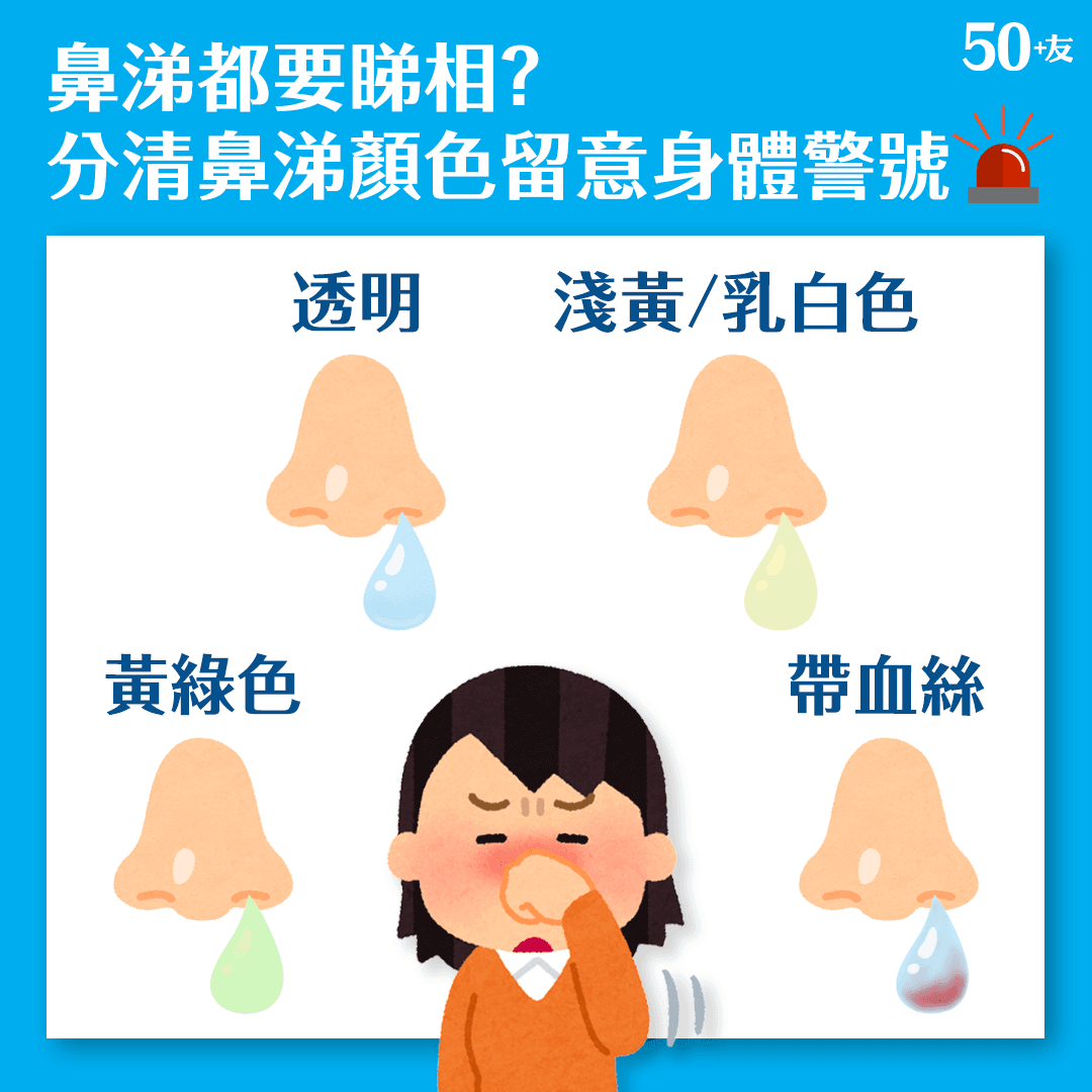 鼻涕都要睇相？分清鼻涕顏色留意身體警號