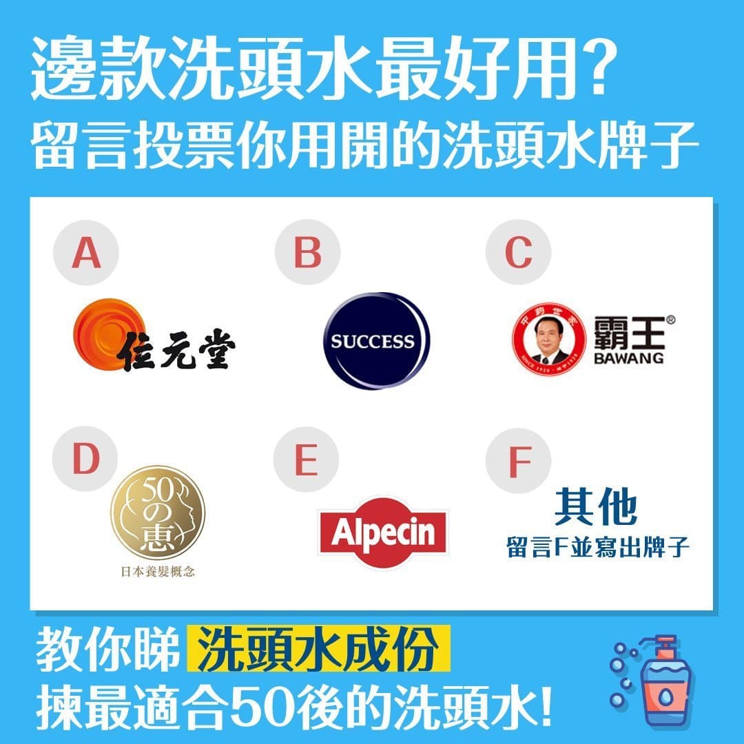 教你認識洗頭水成份，揀最適合50後的洗頭水！
